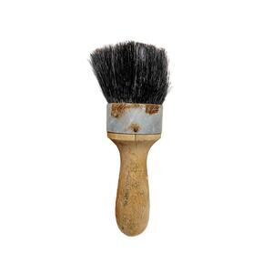 Vintage Large Round Horse Hair Paint Brush with Wooden Handle